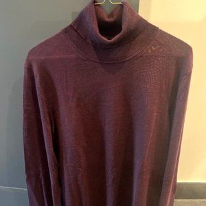 Men's Hugo Boss Turtleneck Sweater - Dark Red